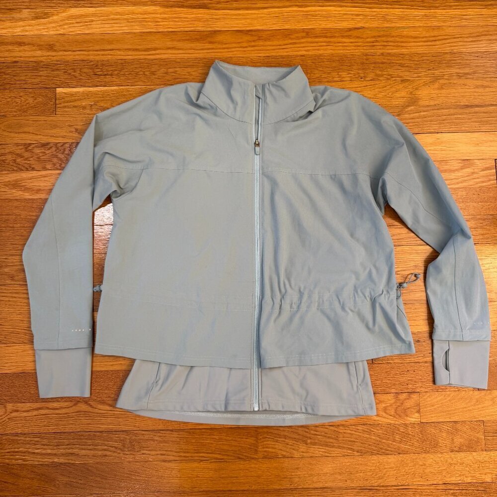 Sweaty Betty Fast Lane Running Jacket in Light Blue - Size 8 Activewear Full-Zip
